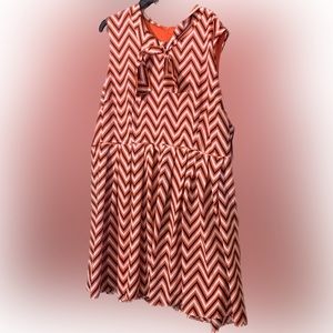 ModCloth “I Can Zig It” Sleeveless Chevron A-Line Dress